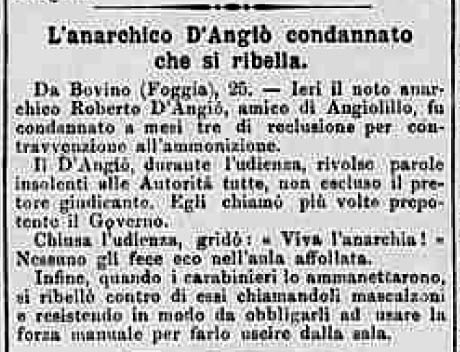 Lanarchico Dangiò ri ribella - La Stampa del 27 settembre 1897